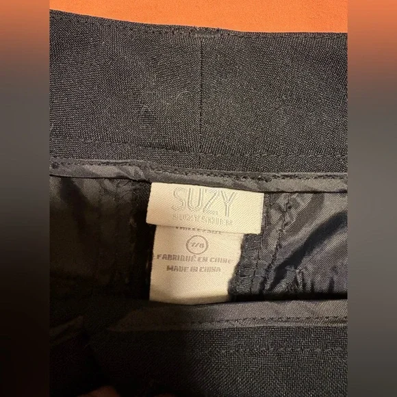 SOLD Suzy Shier Elegant Black Women's Pants Wide Leg in size 7/8 - Picture 4 of 6